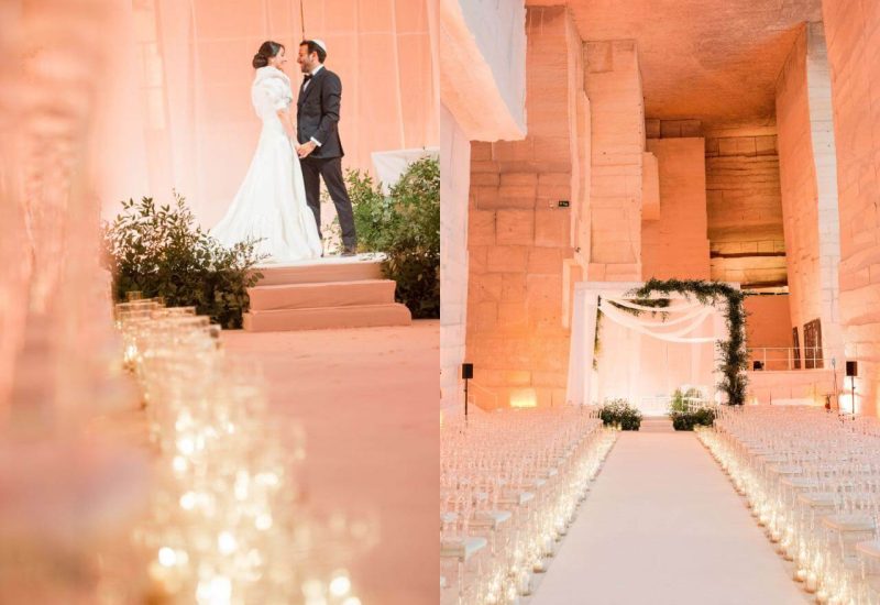 A romantic ceremony in an elegant setting, featuring a couple exchanging vows in the heart of an exceptional location. The soft lighting and refined decor underline the luxurious character of this bespoke celebration. Perfectly orchestrated by By Mademoiselle C, this private wedding ceremony evokes the magic of a grand event in Provence, the French Riviera and Corsica. A dream come true for an unforgettable day.