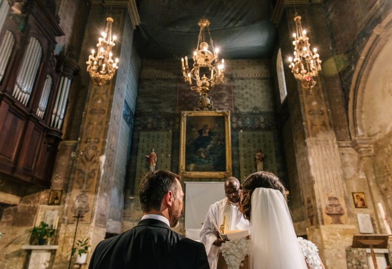 Celebrate a luxury wedding in a historic church, where the romantic and elegant atmosphere creates the perfect setting for a grand ceremony. By Mademoiselle C' organizes tailor-made weddings in Provence, the French Riviera and Corsica, showcasing exceptional locations. This unique moment of sophistication is the beginning of a memorable celebration. With unrivalled expertise, we turn your wedding dreams into reality.